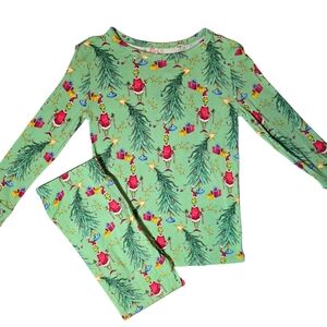 Posh Peanut Dr. Seuss Smirky Grinch Classic Pajamas In A 3T/4T EUC